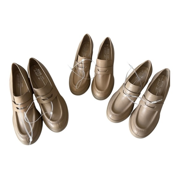 ECCO Women's Shape Sculpted-Motion 55 Mm Platform Loafers in Beige NWOB - Picture 9 of 16